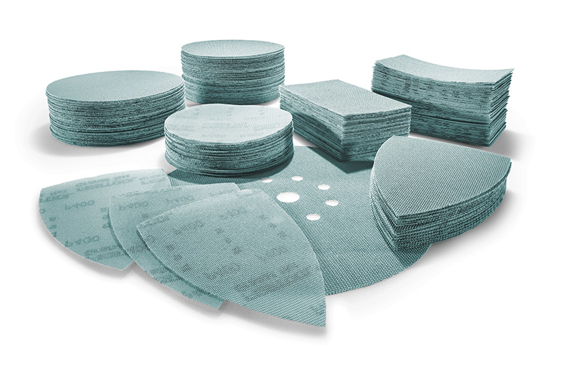 Zbiór różnych nasadkę do materiałów ściernych z włókniny