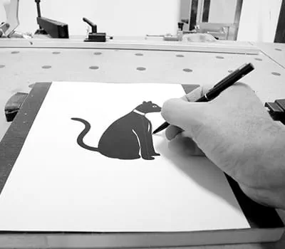 Nanoszenie konturu za pomocą kalki