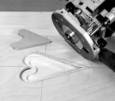 Wypełnianie nieregularnych otworów w drewnie