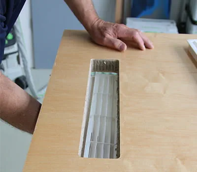 Gotowe wybranie na kratkę wentylacyjną