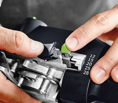 Ustawianie głębokości frezowania