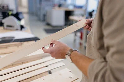 Specjaliści Festool: inżynier ds. rozwoju, Marco Haible i menedżer produktu, Jonas Wurster
