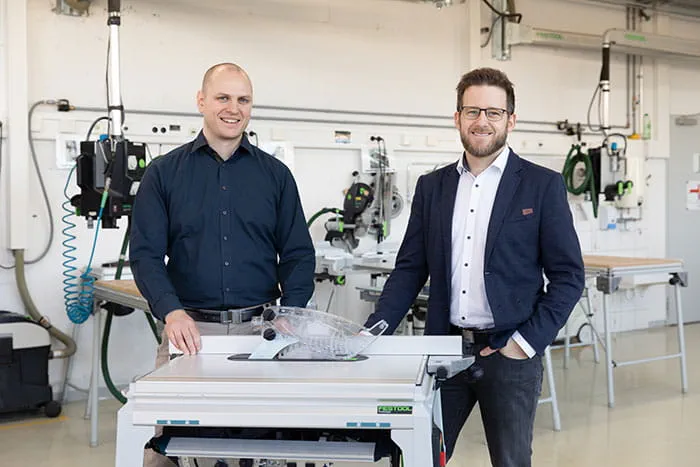 Technologia SawStop w stołowej pilarce tarczowej TKS 80 firmy Festool
