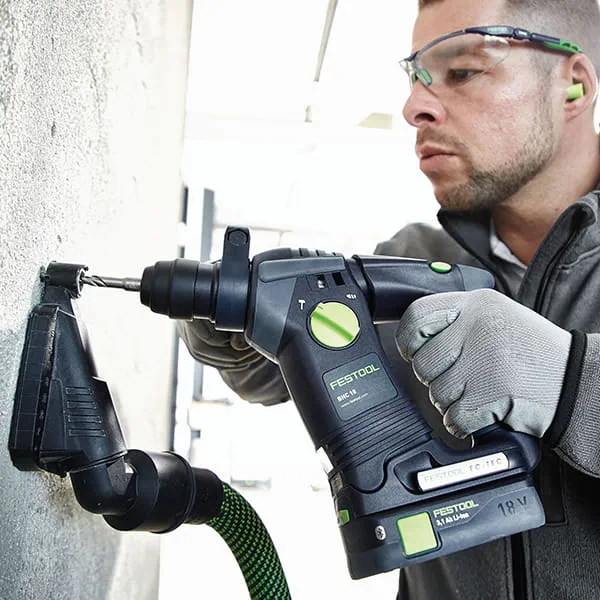 Młotowiertarka Festool BHC 18 z dyszą do odsysania zwiercin D 27-BSD