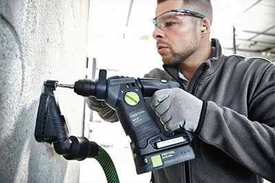 Młotowiertarka Festool BHC 18 z dyszą do odsysania zwiercin D 27-BSD