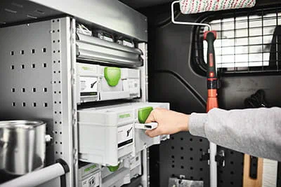 Systainer3 firmy Festool jako element wyposażenia samochodu