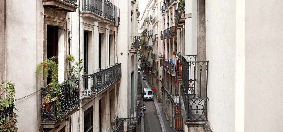 Elewacja budynku w Barcelonie